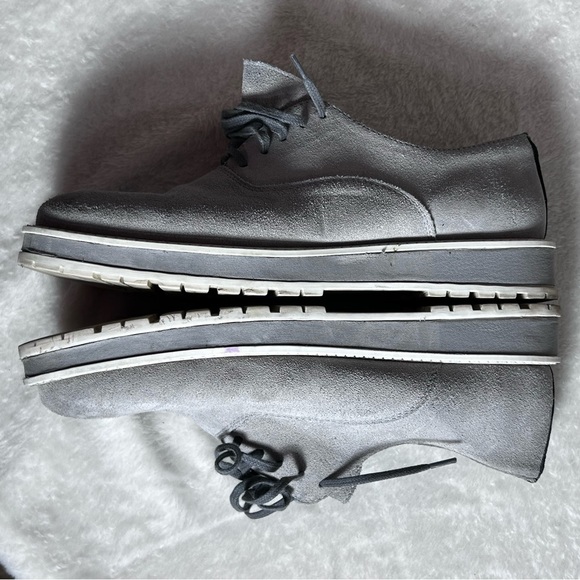 Girotti Handcrafted Gray Suede Men's Lace Up Oxfords Size 6 US / 38 EU - Picture 7 of 14